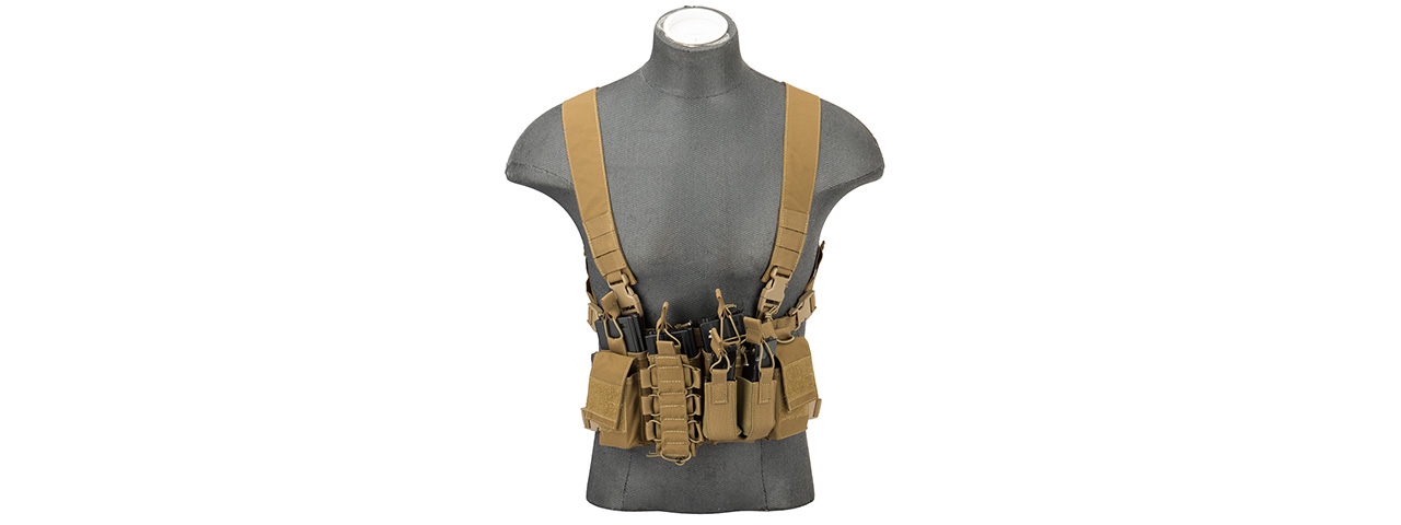 UK ARMS AIRSOFT TACTICAL QR CHEST RIG - COYOTE BROWN - Click Image to Close