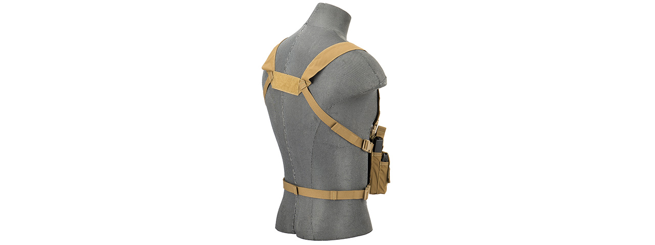 UK ARMS AIRSOFT TACTICAL QR CHEST RIG - COYOTE BROWN