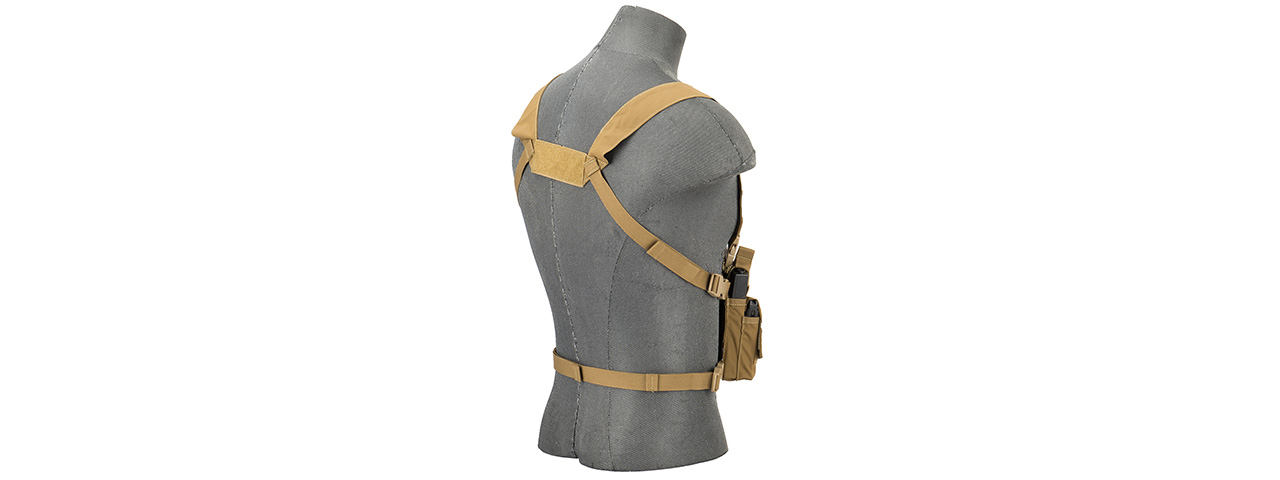 UK ARMS AIRSOFT TACTICAL QR CHEST RIG - COYOTE BROWN - Click Image to Close