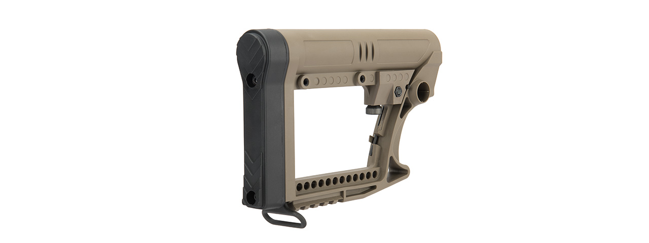 G-Force Adjustable Stock w/ Cheek Plate for Carbine Airsoft Rifles (TAN)