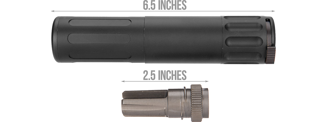 Atlas Custom Works QD 6.5" Mock Suppressor w/ Flash Hider (BLACK)
