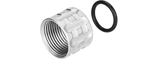 Atlas Custom Works Knurled Thread Protector [14mm CCW] (SILVER)