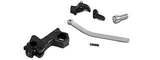 Airsoft Masterpiece CNC Steel Hammer & Sear Set for Marui Hi-Capa [S Style Hex] (BLACK)