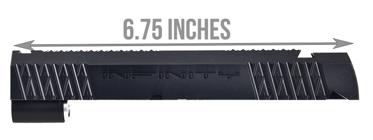 Airsoft Masterpiece Infinity Diamond Standard Slide for TM Hi-Capa 4.3 GBB Pistols (BLACK)