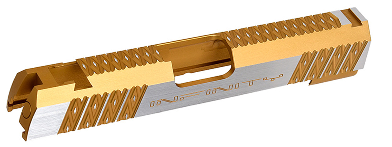 Airsoft Masterpiece Infinity Diamond Standard Slide for TM Hi-Capa 4.3 GBB Pistols (GOLD) - Click Image to Close