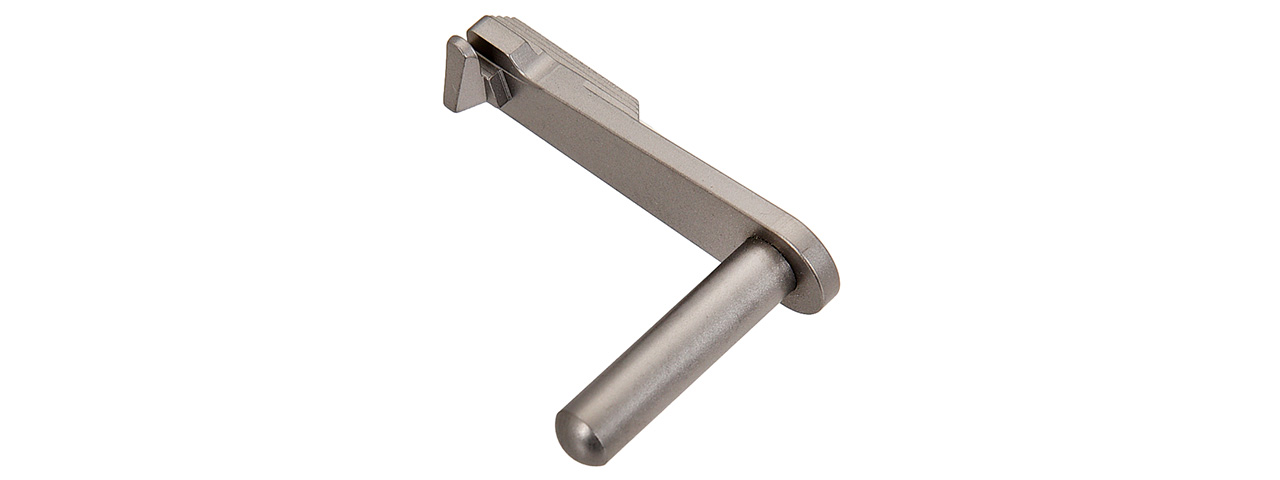 Airsoft Masterpiece CNC S-Style Steel Slide Stop (MATTE SILVER) - Click Image to Close