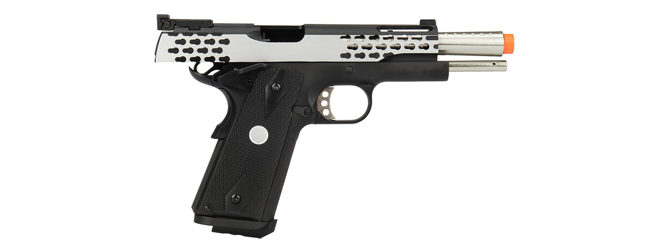 Army Armament Full Metal R30 1911 Gas Blowback Airsoft Pistol (BLACK / SILVER) - Click Image to Close