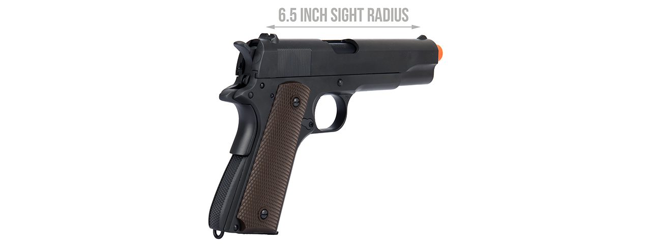 Army Armament Full Metal R31 1911 Gas Blowback Airsoft Pistol w/ Imitation Wood Grips (BLACK)