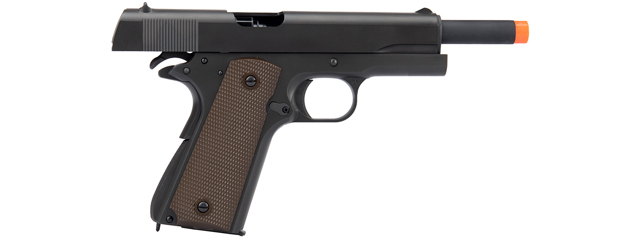 Army Armament Full Metal R31 1911 Gas Blowback Airsoft Pistol w/ Imitation Wood Grips (BLACK) - Click Image to Close