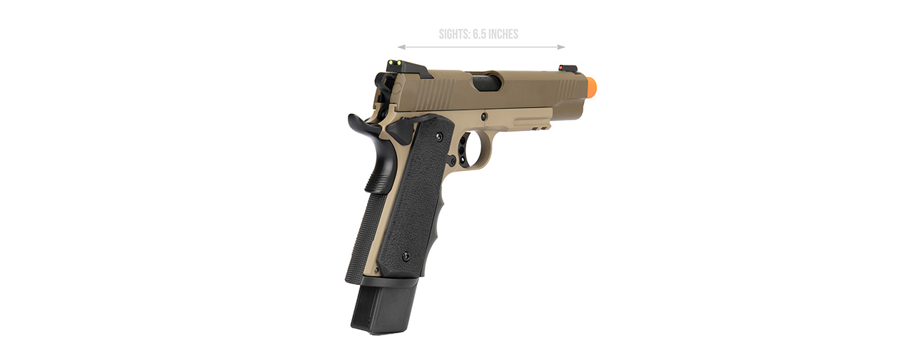 Army Armament Full Metal R32 Gas Blowback Airsoft Pistol (TAN) - Click Image to Close