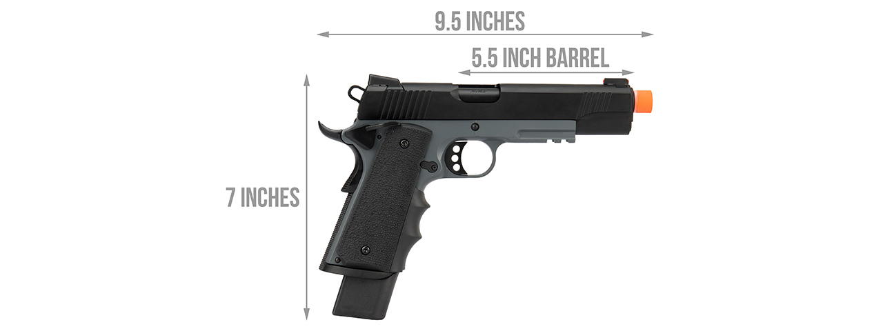 Army Armament Full Metal R32 Gas Blowback Airsoft Pistol (DARKSTORM)