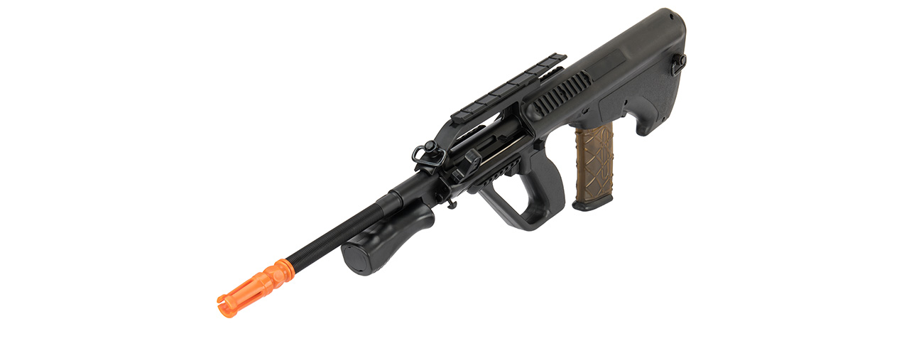 Army Armament Polymer AUG Civilian AEG Airsoft Rifle w/ Top Rail (BLACK) - Click Image to Close