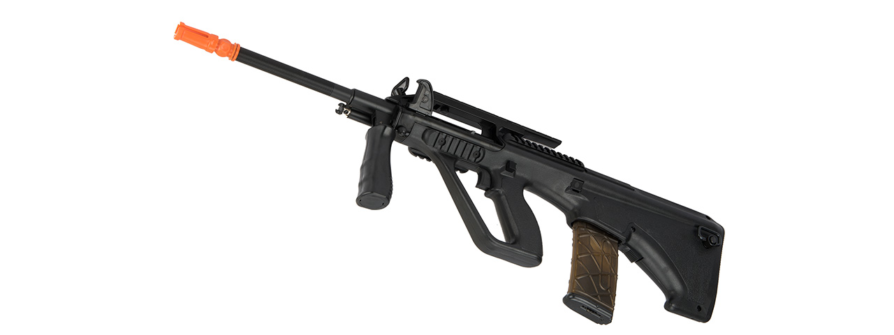 Army Armament Polymer AUG Civilian AEG Airsoft Rifle w/ Top Rail (BLACK)