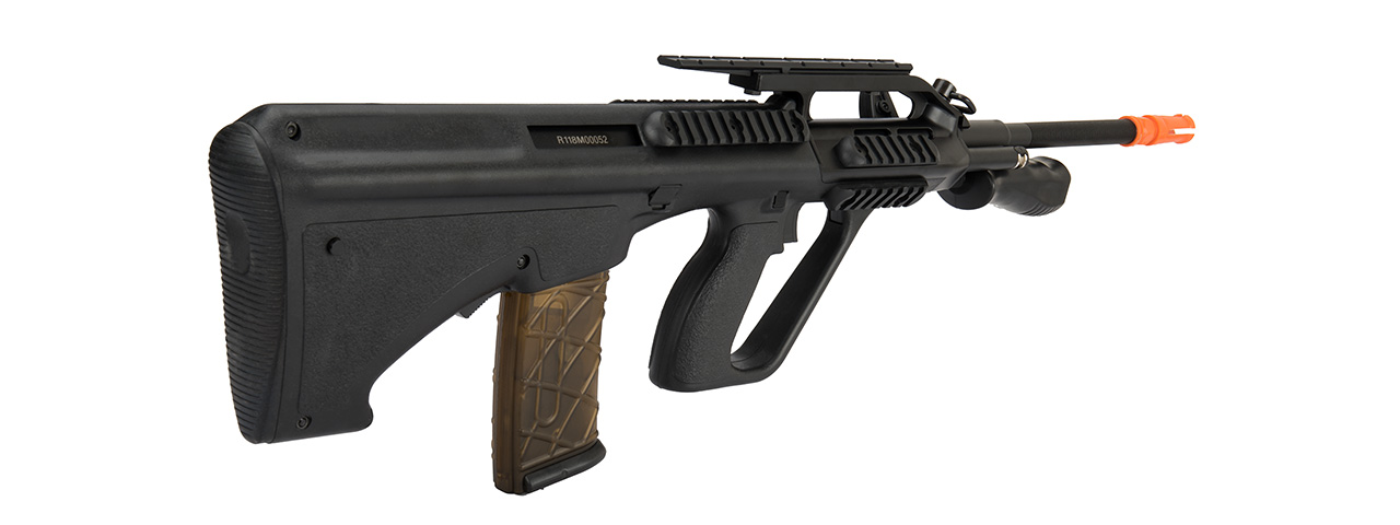 Army Armament Polymer AUG Civilian AEG Airsoft Rifle w/ Top Rail (BLACK) - Click Image to Close