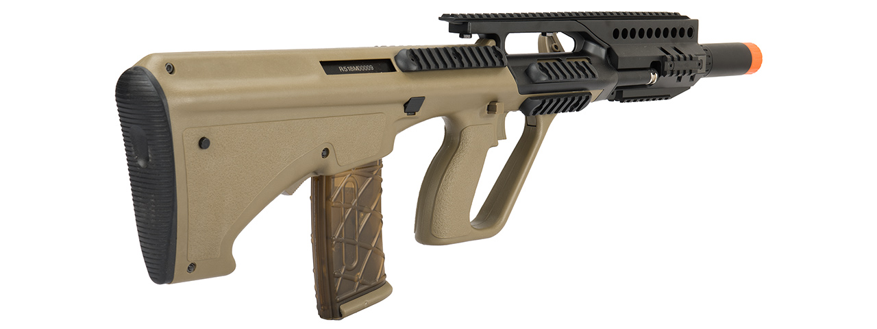 Army Armament AUG A3 Polymer Carbine Length Airsoft AEG Rifle (TAN) - Click Image to Close