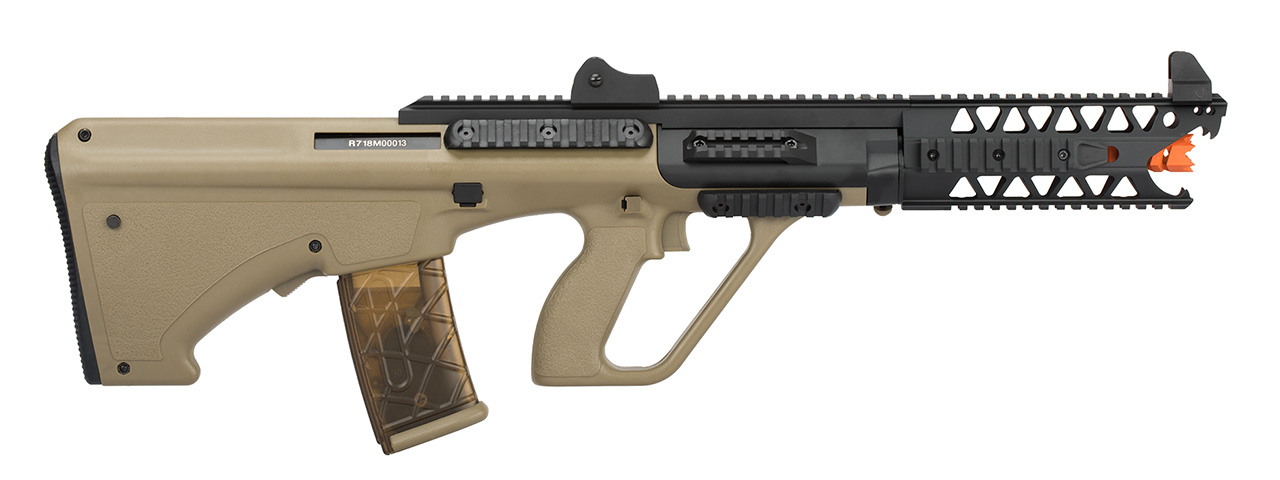 Army Armament AUG 7" Raptor AEG Airsoft Rifle (TAN) - Click Image to Close