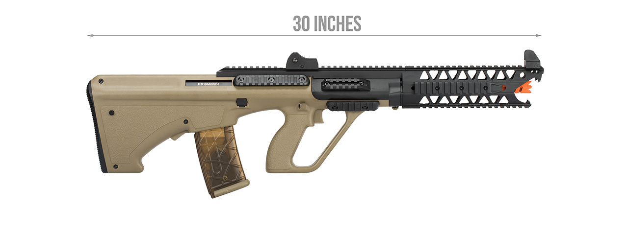 Army Armament AUG 9" Raptor Polymer AEG Airsoft Rifle (TAN)