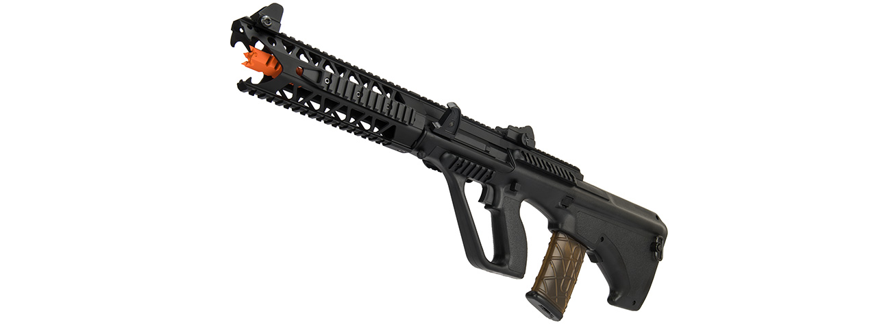 Army Armament AUG 9" Raptor Polymer AEG Airsoft Rifle (BLACK) - Click Image to Close