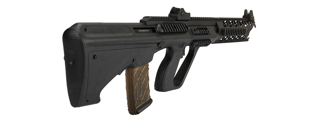 Army Armament AUG 9" Raptor Polymer AEG Airsoft Rifle (BLACK) - Click Image to Close