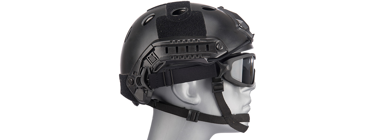 Lancer Tactical Double Layer Airsoft Goggles [Smoke Lens] (BLACK) - Click Image to Close
