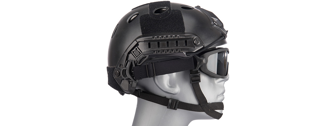 Lancer Tactical Double Layer Airsoft Goggles [Smoke Lens] (BLACK)