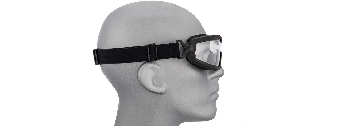 Lancer Tactical Double Layer Airsoft Goggles [Clear Lens] (BLACK) - Click Image to Close