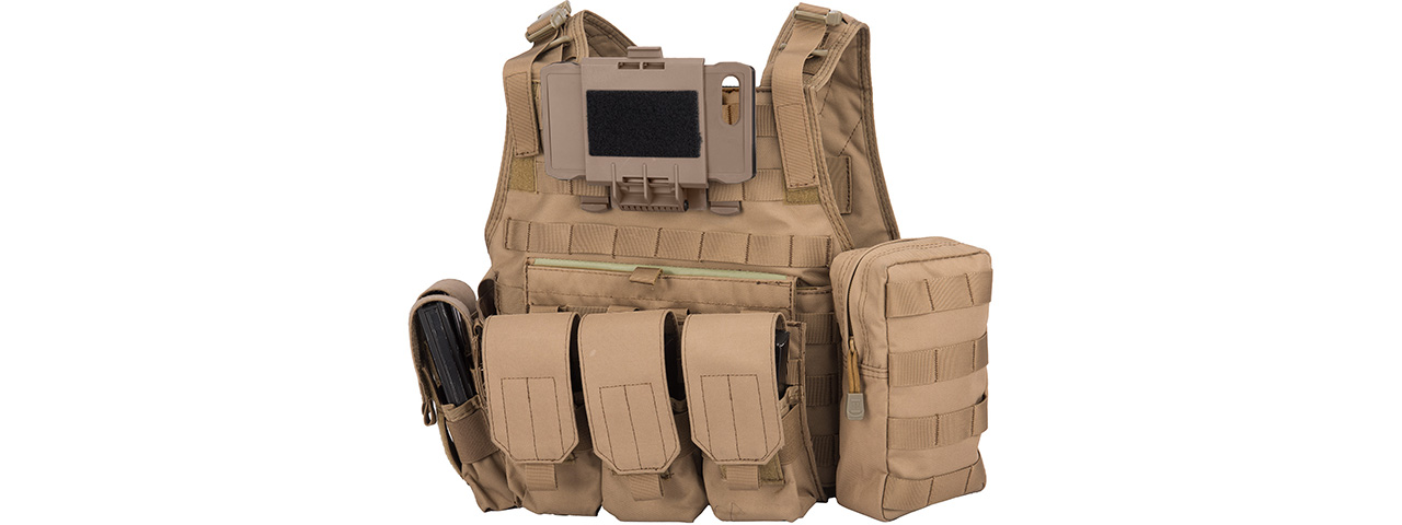 Lancer Tactical iPhone 7/8 Plus MOLLE Mobile Case (TAN) - Click Image to Close