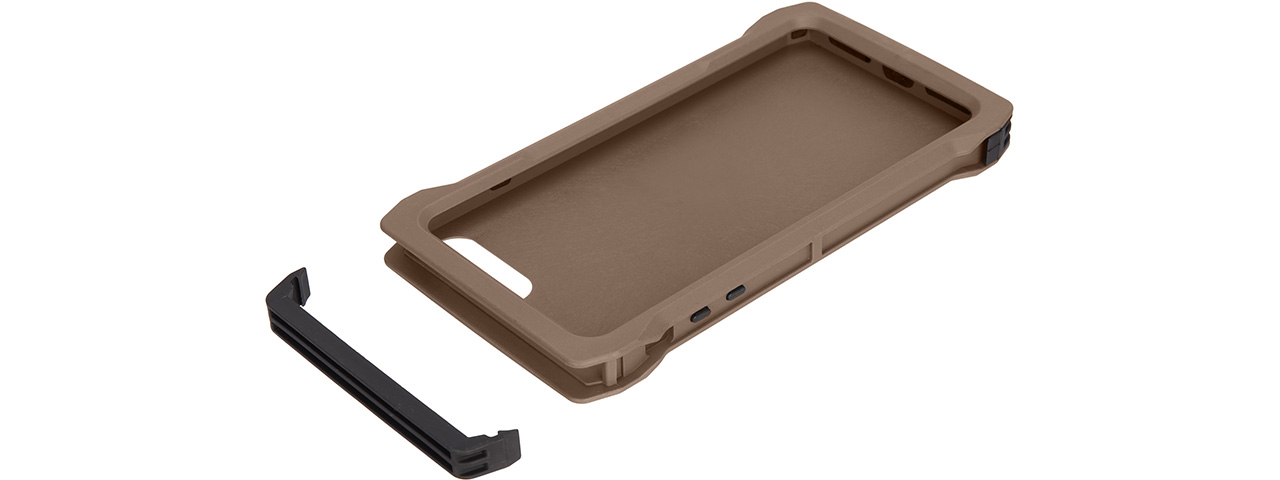 Lancer Tactical iPhone 7/8 Plus MOLLE Mobile Case (TAN) - Click Image to Close