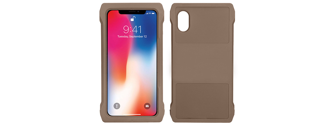 Lancer Tactical iPhone XS Max MOLLE Mobile Case (TAN)