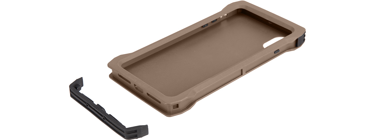 Lancer Tactical iPhone XS Max MOLLE Mobile Case (TAN) - Click Image to Close