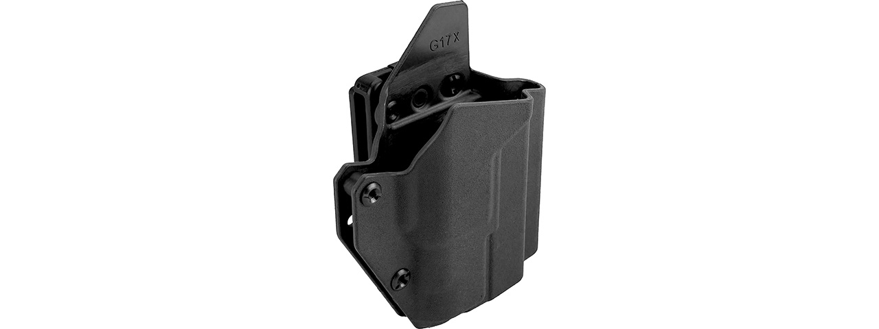 Lancer Tactical Light Bearing Hard Shell Holster for Glock 17 (BLACK) - Click Image to Close