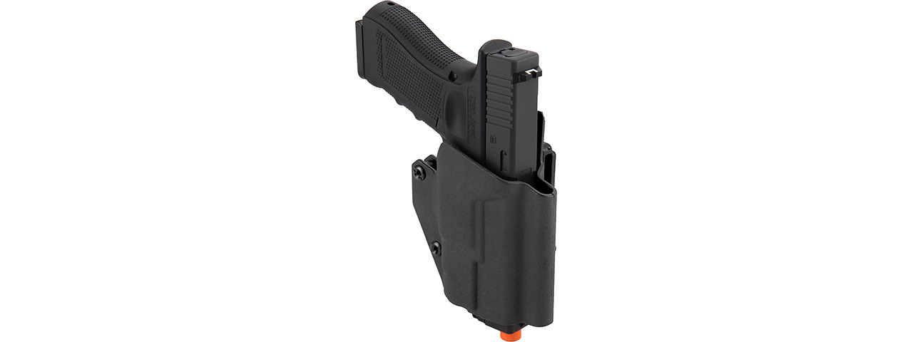 Lancer Tactical Light Bearing Hard Shell Holster for Glock 17 (BLACK)