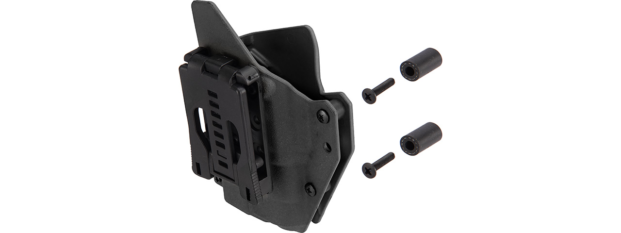 Lancer Tactical Light Bearing Hard Shell Holster for Glock 17 (BLACK) - Click Image to Close