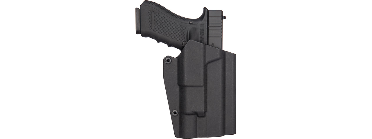 Lancer Tactical Light Bearing Hard Shell Holster for Glock 17 [Large] (BLACK) - Click Image to Close