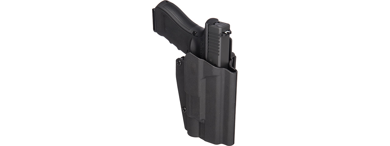 Lancer Tactical Light Bearing Hard Shell Holster for Glock 17 [Large] (BLACK)