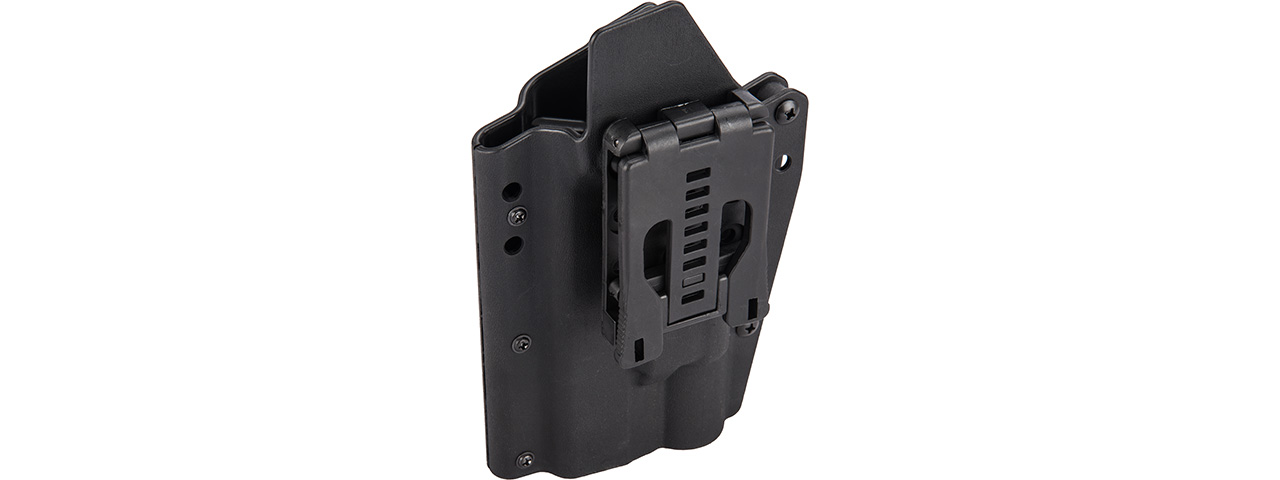 Lancer Tactical Light Bearing Hard Shell Holster for Glock 17 [Large] (BLACK)