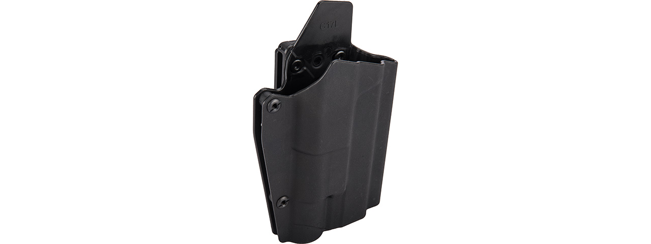 Lancer Tactical Light Bearing Hard Shell Holster for Glock 17 [Large] (BLACK)