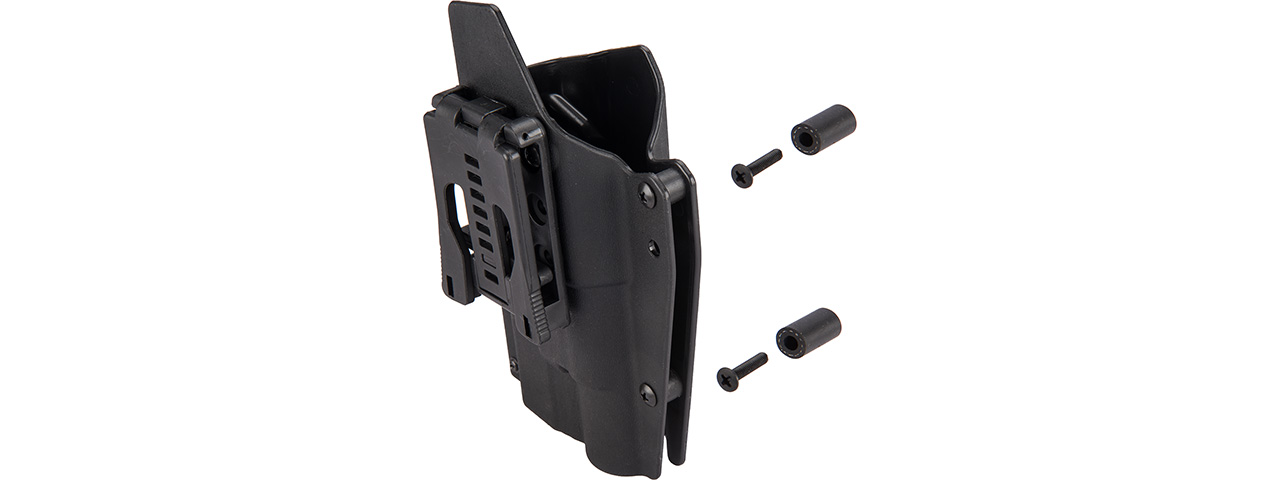 Lancer Tactical Light Bearing Hard Shell Holster for Glock 17 [Large] (BLACK)