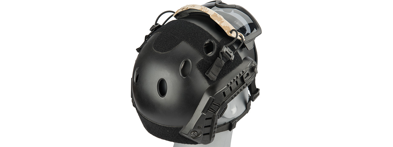 Lancer Tactical Helmet Safety Goggles [Smoke Lens] (AOR1) - Click Image to Close