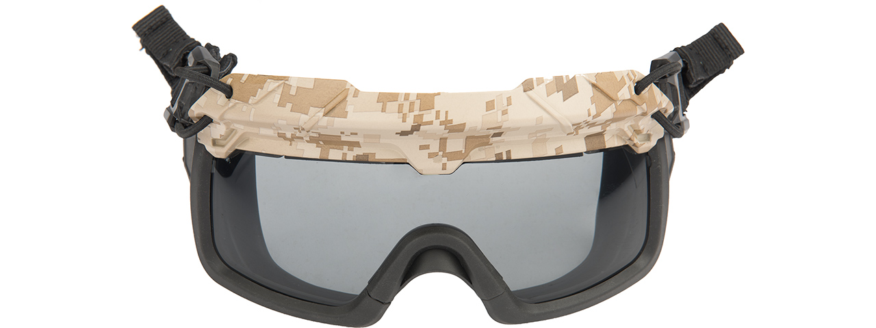 Lancer Tactical Helmet Safety Goggles [Smoke Lens] (AOR1) - Click Image to Close