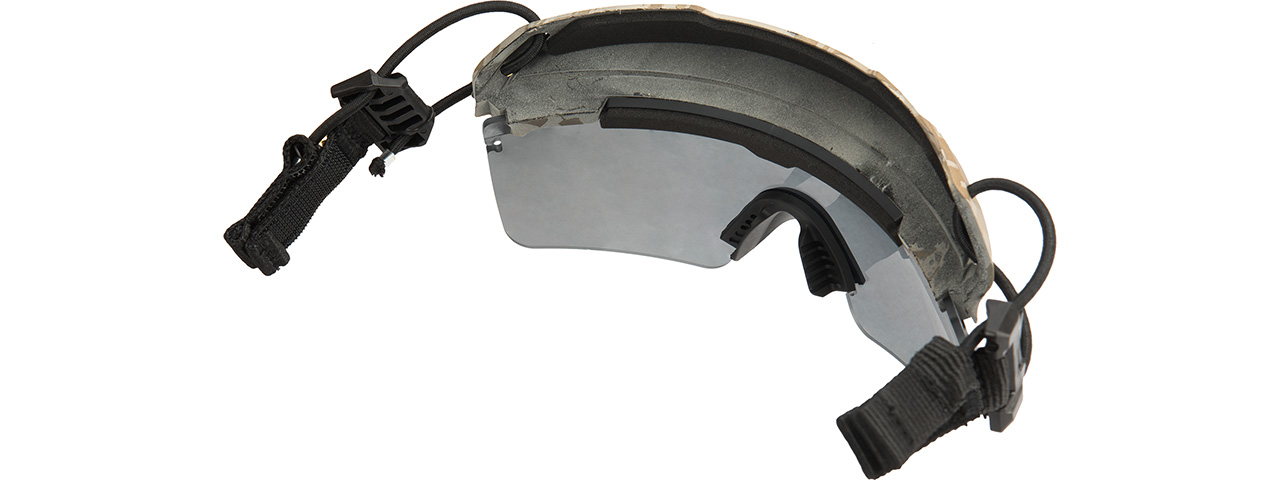 Lancer Tactical Helmet Safety Goggles [Smoke Lens] (AOR1) - Click Image to Close