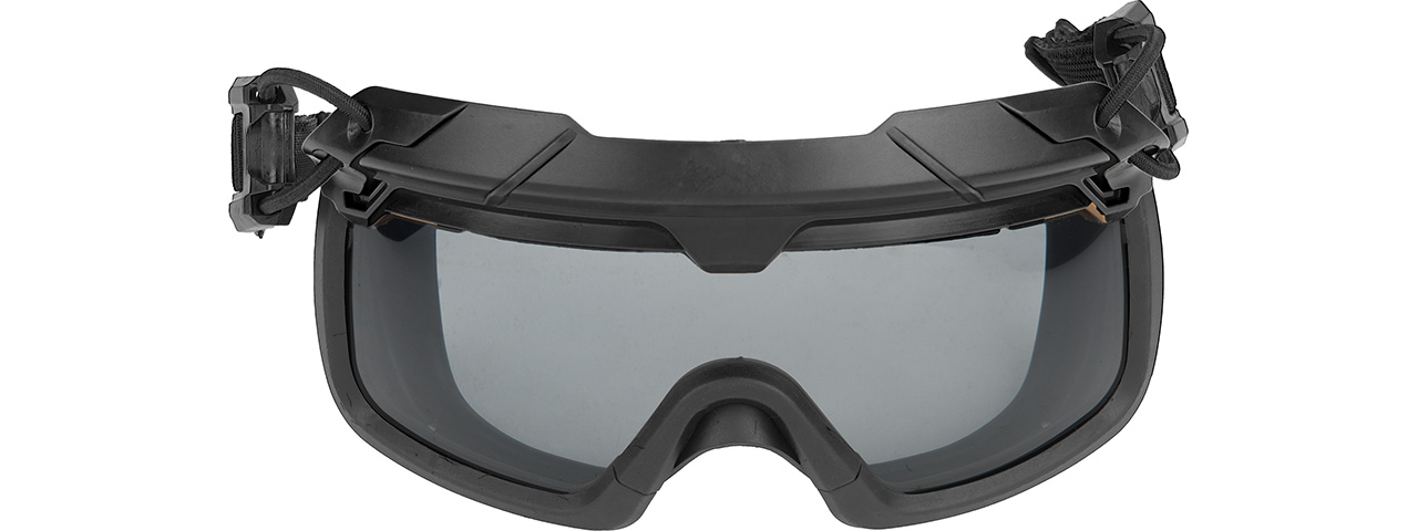 Lancer Tactical Helmet Safety Goggles [Smoke Lens] (BLACK) - Click Image to Close