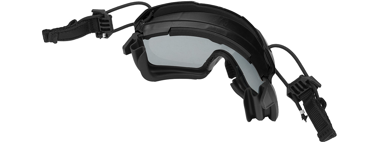 Lancer Tactical Helmet Safety Goggles [Smoke Lens] (BLACK) - Click Image to Close