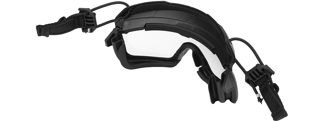 Lancer Tactical Helmet Safety Goggles [Clear Lens] (BLACK)