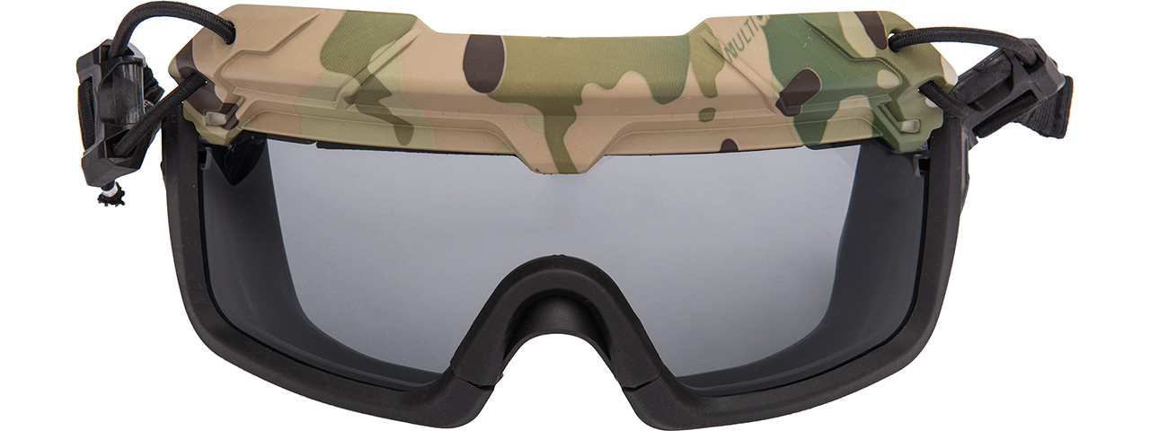 Lancer Tactical Helmet Safety Goggles [Smoke Lens] (CAMO) - Click Image to Close
