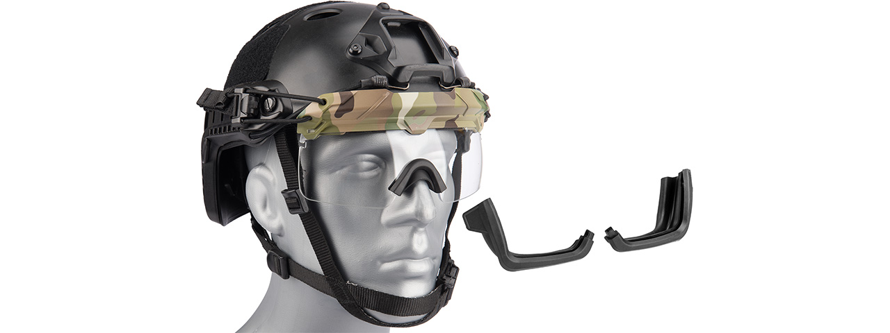 Lancer Tactical Helmet Safety Goggles [Clear Lens] (CAMO) - Click Image to Close