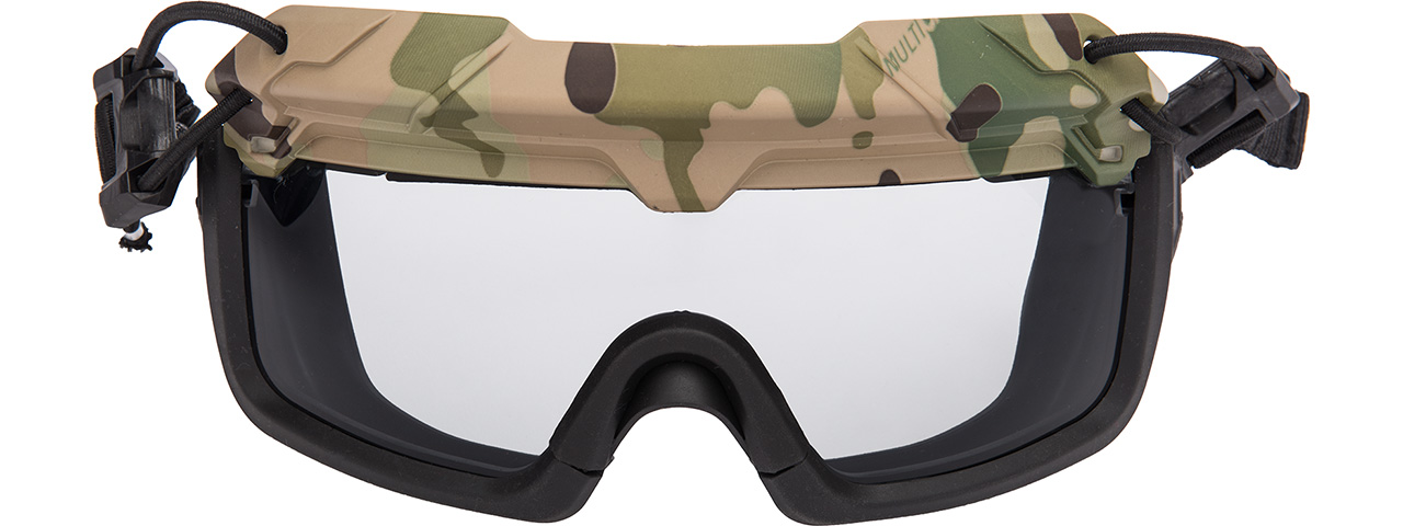Lancer Tactical Helmet Safety Goggles [Clear Lens] (CAMO)