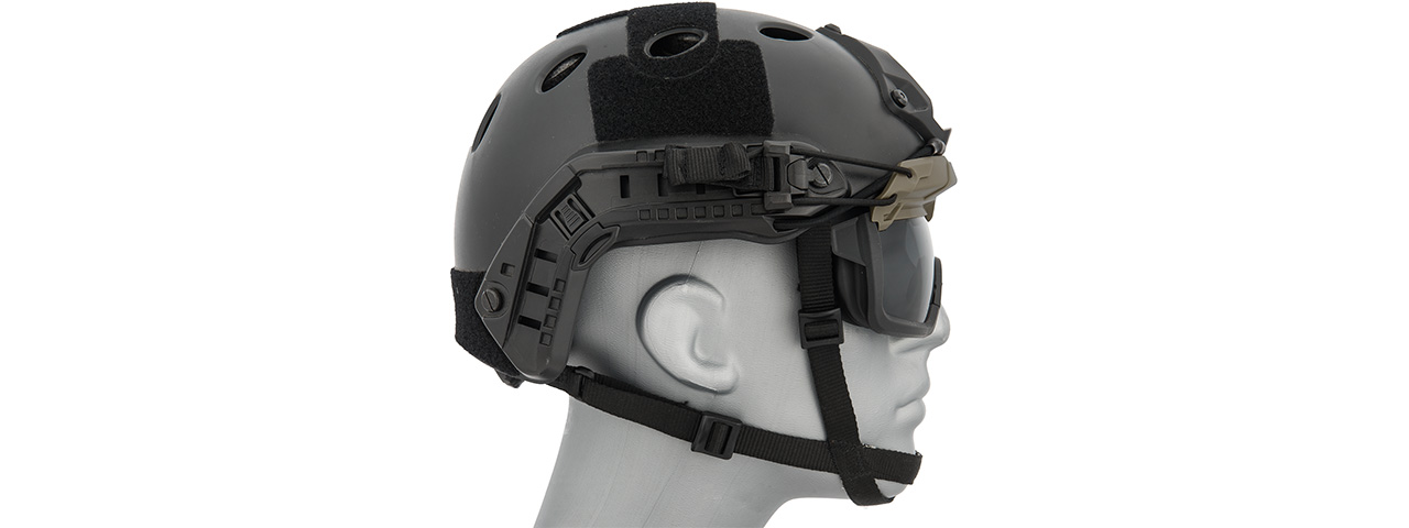 Lancer Tactical Helmet Safety Goggles [Smoke Lens] (FOLIAGE)