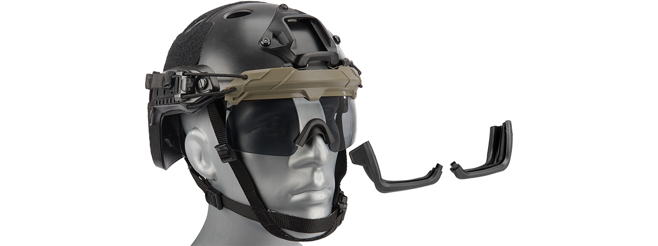 Lancer Tactical Helmet Safety Goggles [Smoke Lens] (FOLIAGE)