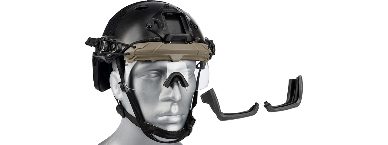 Lancer Tactical Helmet Safety Goggles [Clear Lens] (FOLIAGE)